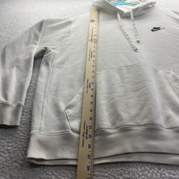 Nike Hoodie Adult Large White Sweatshirt Embroidered Logo Sportswear Active Gym - Picture 7 of 16